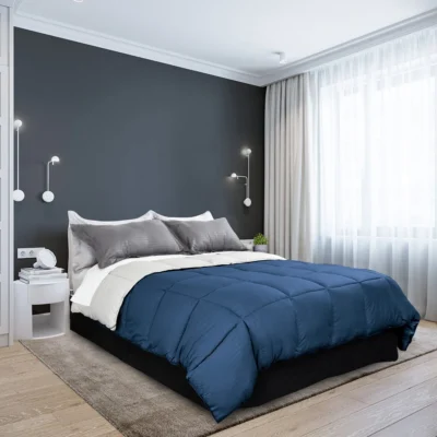 Acolchado Haussman Reversible king (Ecodown Microfibra)